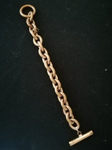 Bracelet en bronze massif  chaîne d'ancre, belle qualité. Et ancien.