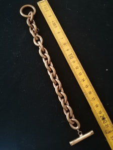 Bracelet en bronze massif  chaîne d'ancre, belle qualité. Et ancien.