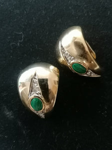 Boucle d'oreille doré clip, vintage 