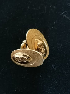 Dupont paire de bouton de manchette doré 