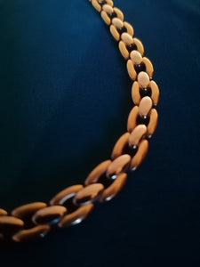 Collier chaîne en inox et doré. 