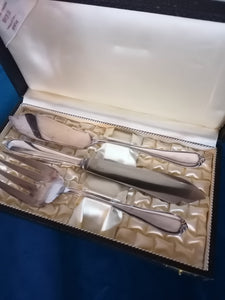 Jezler service à pâtisserie en argent massif