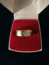 Charger l&#39;image dans la galerie, Bague en argent massif doré et cristaux taillé.
