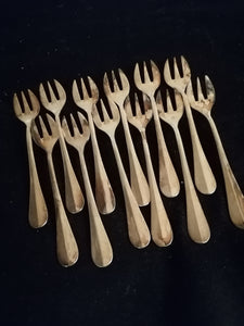 Beard fourchettes à huîtres, série de 12 pièces.