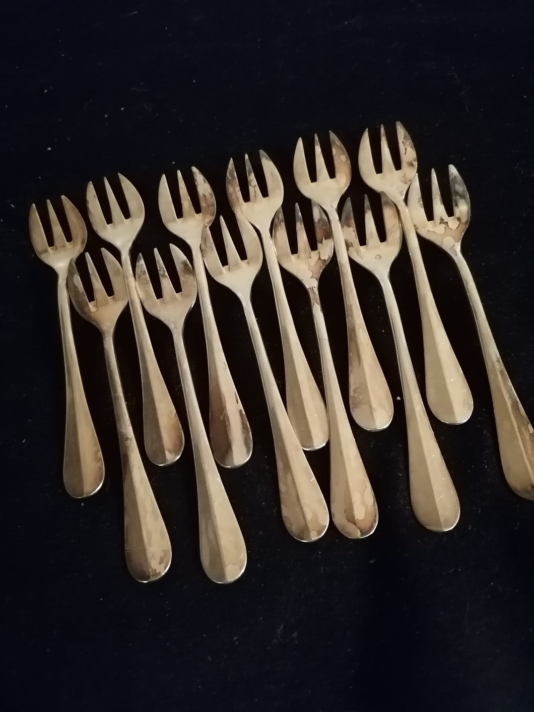 Beard fourchettes à huîtres, série de 12 pièces.