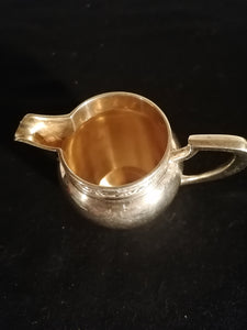 Jezler crémier ancien en argent, intérieur doré 