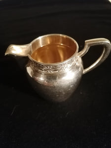 Jezler crémier ancien en argent, intérieur doré 