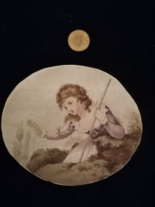 Étude esquisse, dessin et aquarelle, attribué à Henri Baron peintre Genevois. 