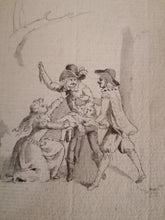 Charger l&#39;image dans la galerie, Dessin esquisse attribué à Henri Baron peintre Genevois

