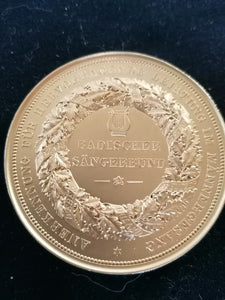Médaille bronze doré Baden Musique 1908