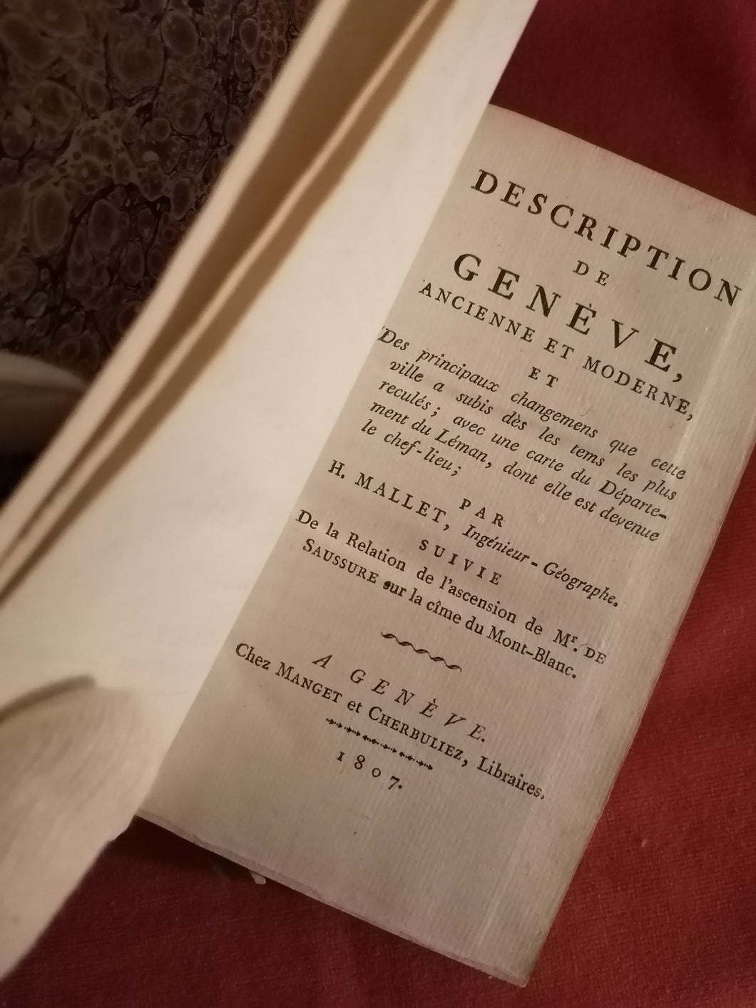 Description de Genève par H Mallet 1807