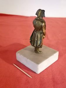 Petit bronze Napoléon XXème sur socle en marbre