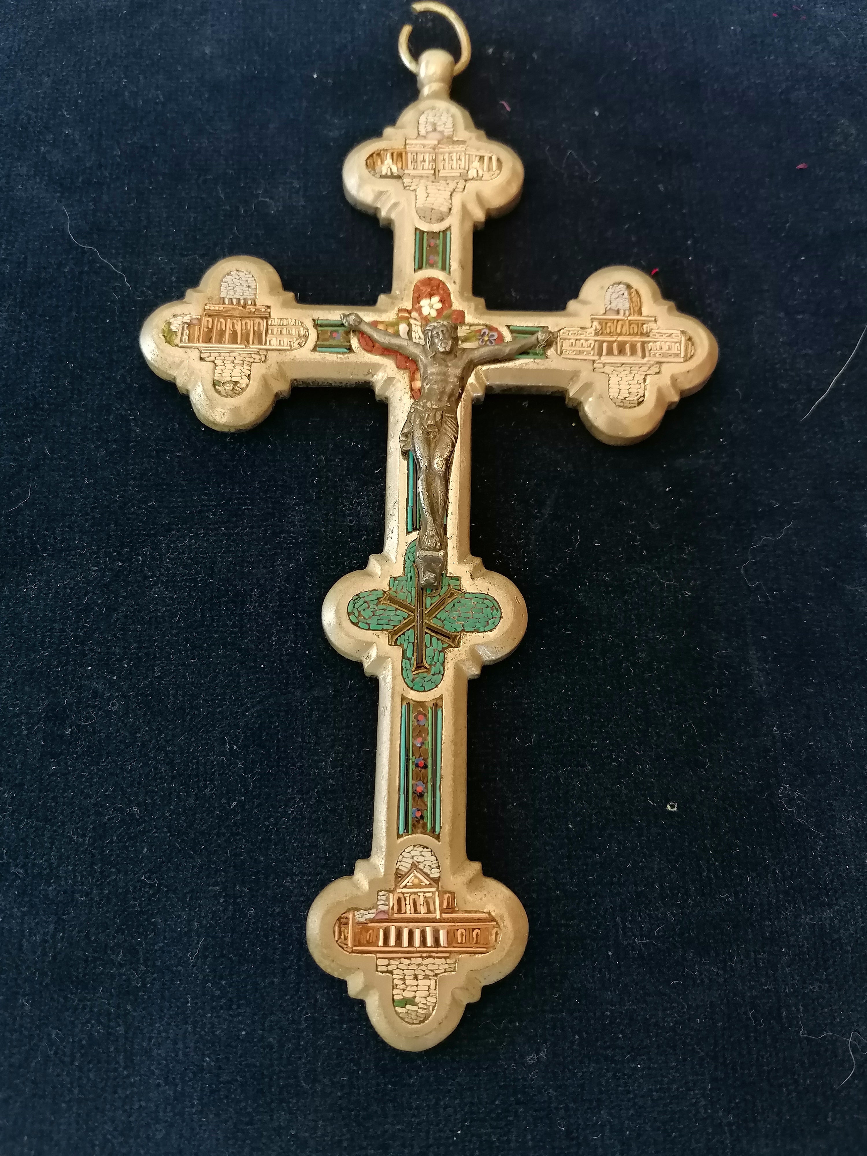 Pendentif En Argent Et Micromosaique 19 ème Siècle Pendentif En Argent Et Micromosaique 19 ème Siècle