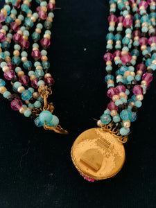 Ornella made in Italie bijoux vintage fait main avec perles en verres. Vers 1960 pièce rare. 
