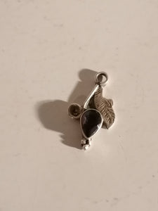 Pendentif argent et cristal taillé 