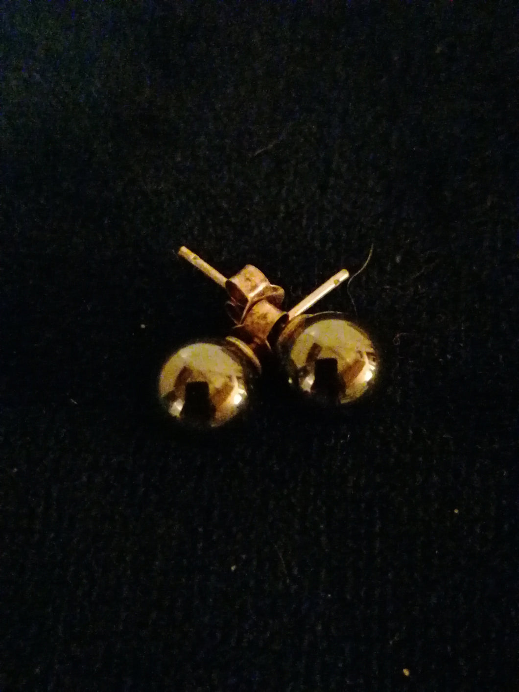 Paire de clou d'oreille argent et hématite