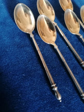 Charger l&#39;image dans la galerie, W&amp;s Sorensen Danemark, 6 ravissantes cuillères à café en argent doré 
