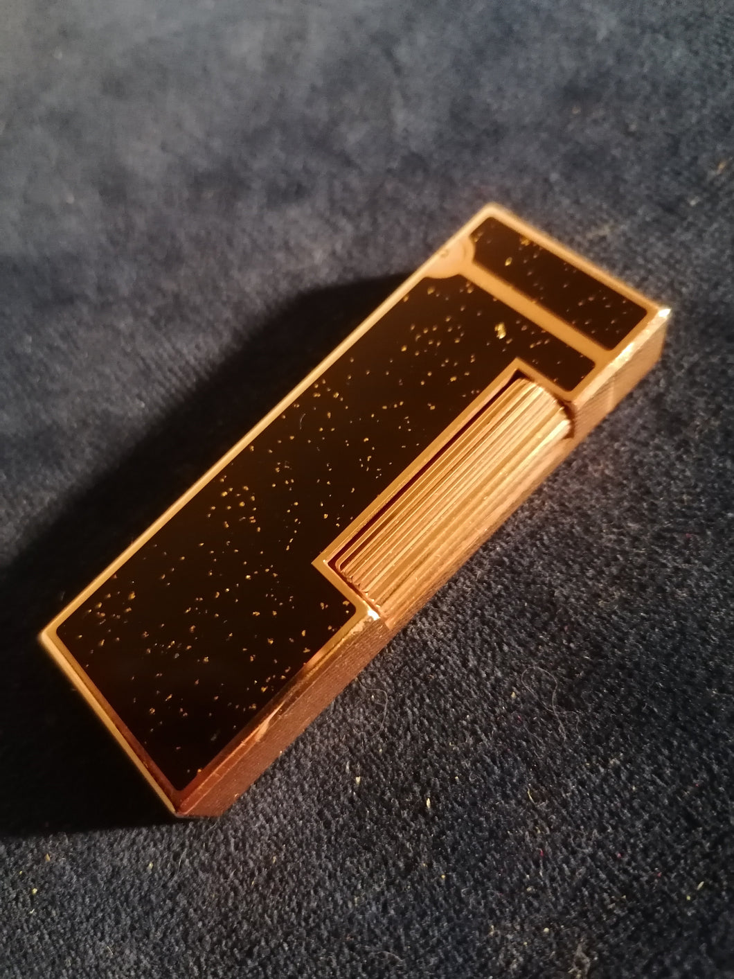 Briquet dunhill doré et laqué, parfait état 