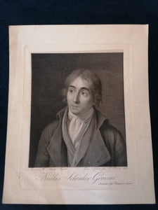 Portrait de Nicolas Schenker graveur, par Abraham bouvier aussi graveur début XIXème très bonne état et fin travail. 