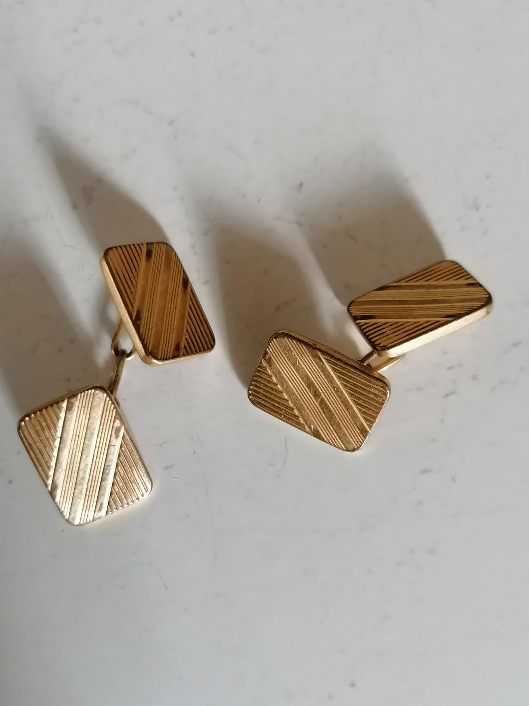 Paire de bouton de manchette doré ancien 