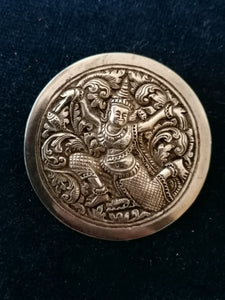 broche argent indienne divinité