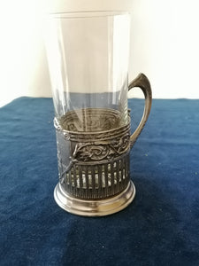 Verre à thé Russe XXème en inox 