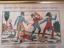 Charger l&#39;image dans la galerie, Crédit est mort, lithographie de Georgin, édition de Pellerin 
