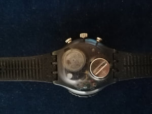 Swatch 1997 Chrono et alarme quartz fonctionne.