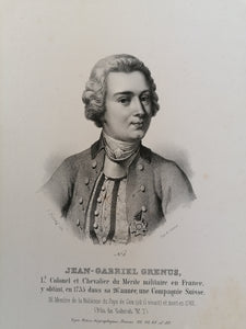 Série de 9 lithographies anciennes  famille Grenus Notable Genevois