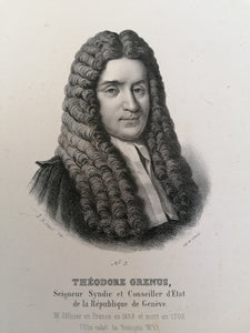 Série de 9 lithographies anciennes  famille Grenus Notable Genevois