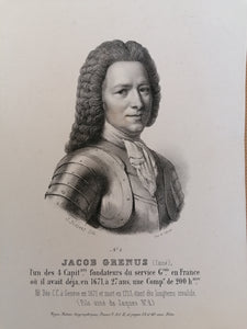 Série de 9 lithographies anciennes  famille Grenus Notable Genevois