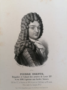 Série de 9 lithographies anciennes  famille Grenus Notable Genevois