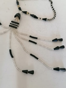 Collier art déco perles en verre 