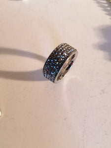 Folli follie bague acier et cristaux parfait état, taille 54.