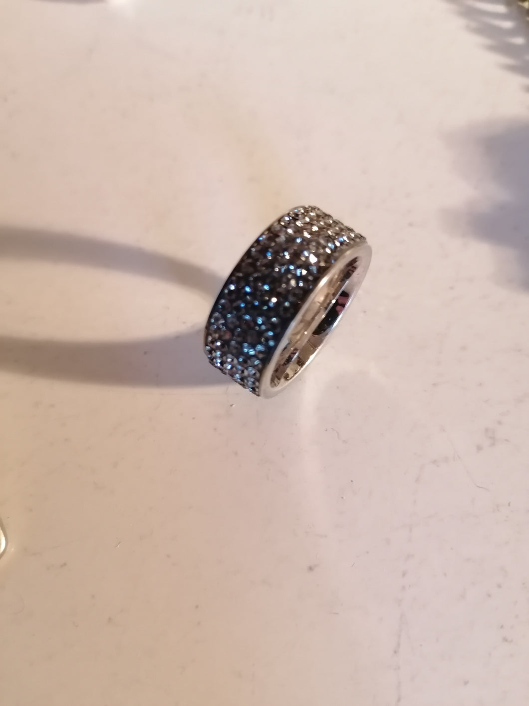 Folli follie bague acier et cristaux parfait état, taille 54.