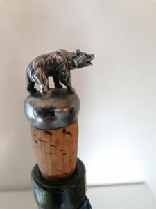 Ours bouchon de collection argenté 