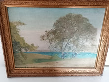 Charger l&#39;image dans la galerie, Horace De Saussure peintre Genevois, huile sur panneau paysage genevois. Signé 
