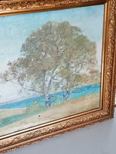 Charger l&#39;image dans la galerie, Horace De Saussure peintre Genevois, huile sur panneau paysage genevois. Signé 
