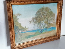 Charger l&#39;image dans la galerie, Horace De Saussure peintre Genevois, huile sur panneau paysage genevois. Signé 
