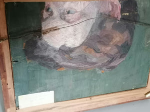 Horace De Saussure peintre Genevois, huile sur panneau paysage genevois. Signé 