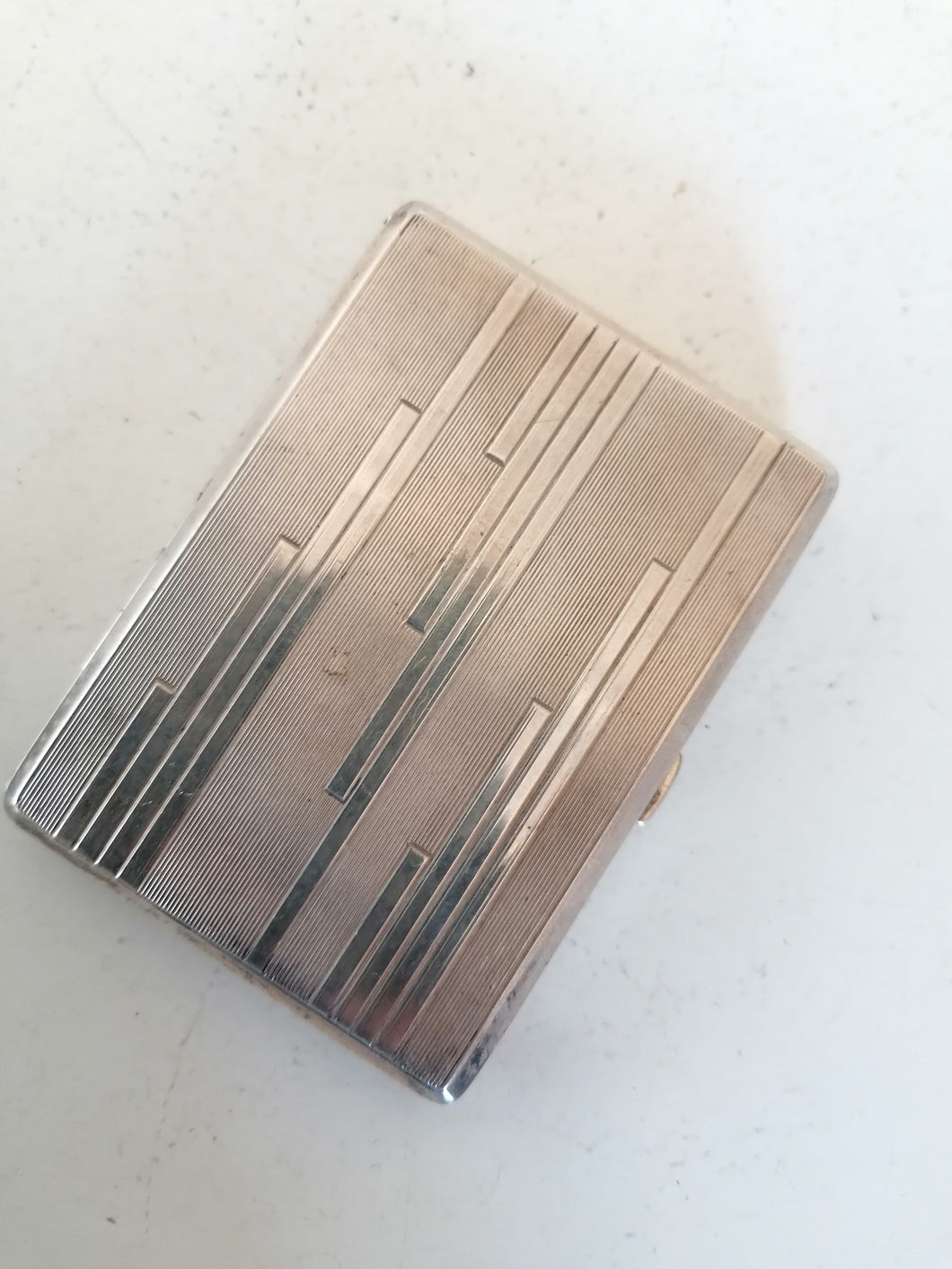 Boîte à cigarette ou carte de visite  en argent massif année 30